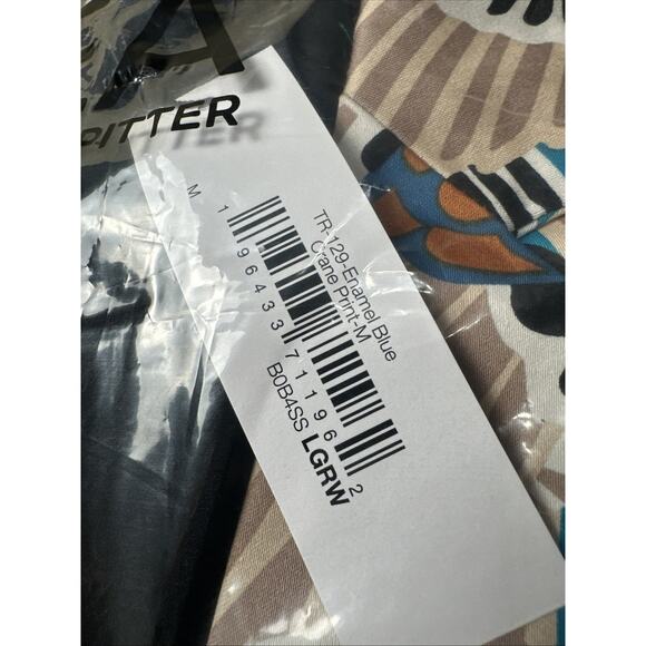 Terea By Andrea Pitter Women's Multicolor Crane Print Enamel Blue Blazer Medium - Picture 5 of 7